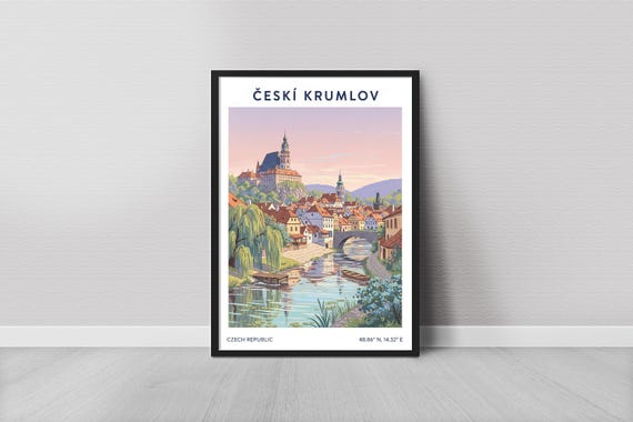 Esk Krumlov Poster Art Print