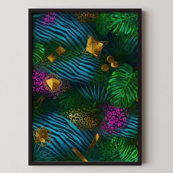 Neon Jungle Animal Print Maximalist Y2k Glam Decor