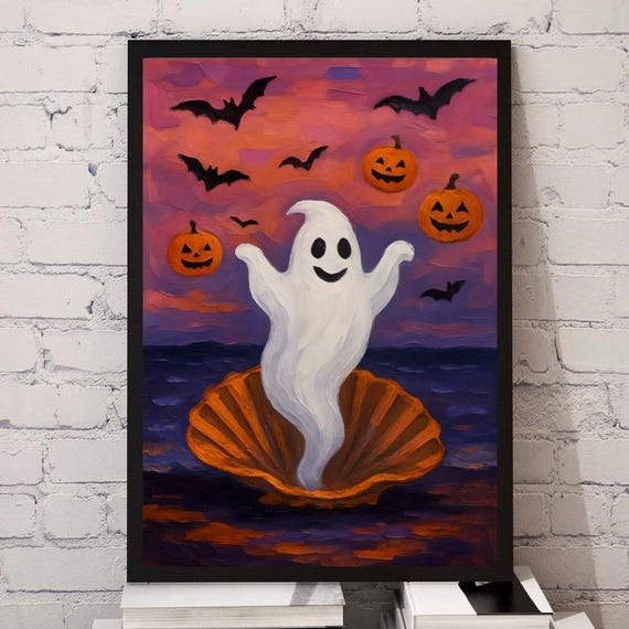 The Birth Of Spookiness Halloween Art Print
