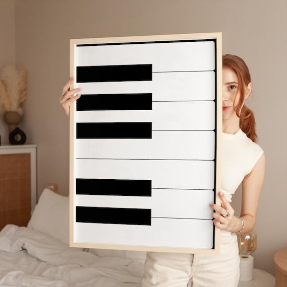 Minimalist Piano Keys Wall Art Print