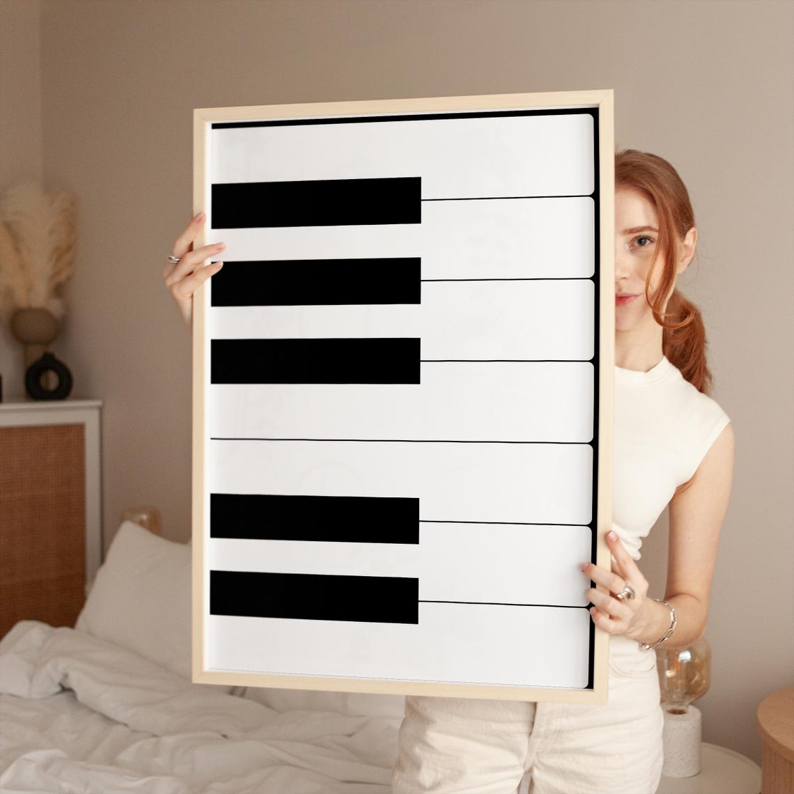 Minimalist Piano Keys Wall Art Print