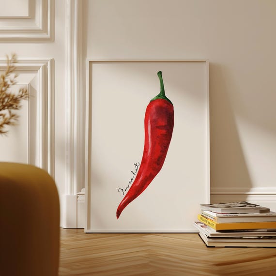 Red Chili Pepper Kitchen Wall Art Print
