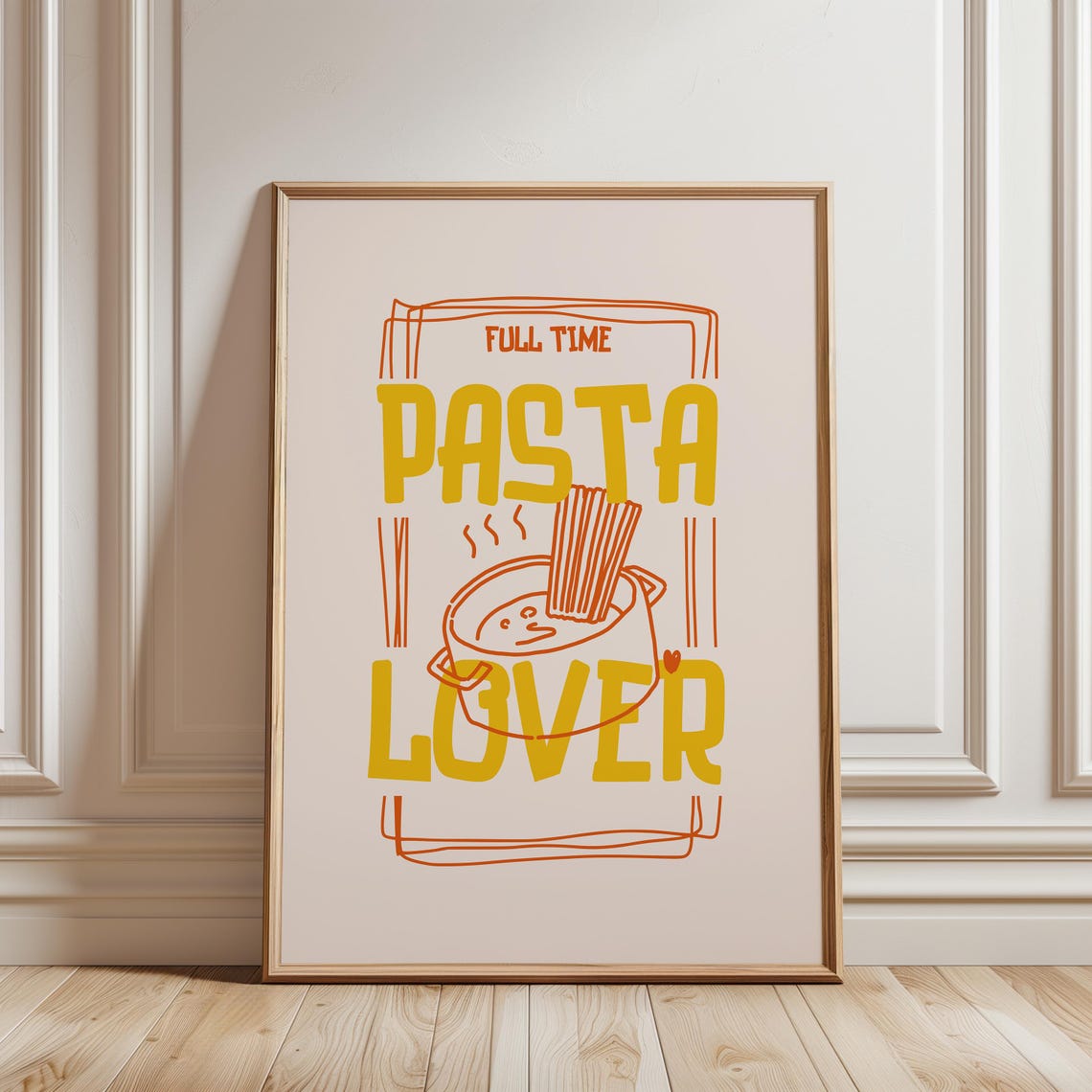 Pasta Lover Kitchen Wall Art Print