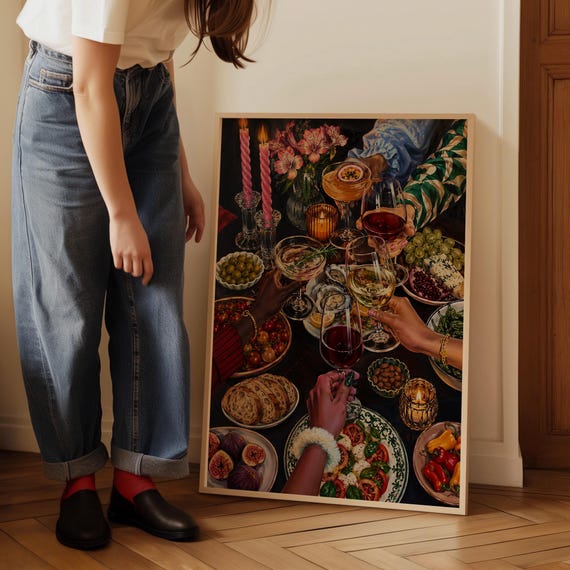 Dinner Party Wall Art Print