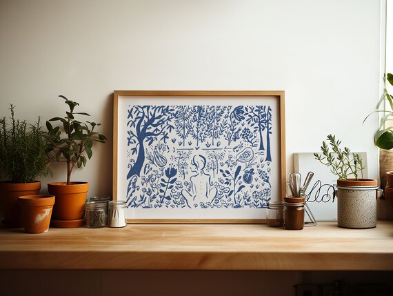 Who Loves The Sun Line Art Portrait, Wall Art Print