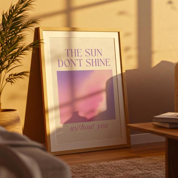 The Sun Dont Shine Without You I Sonnetanz Music Poster Wall Art House Bold Dj Trance Techno Electronic