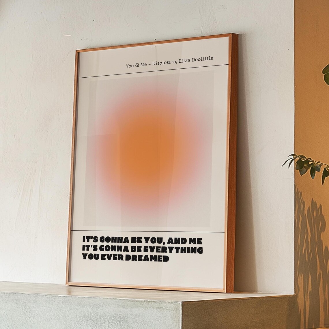 You And Me Orange Aura Art Print, Ibiza Rave Decor
