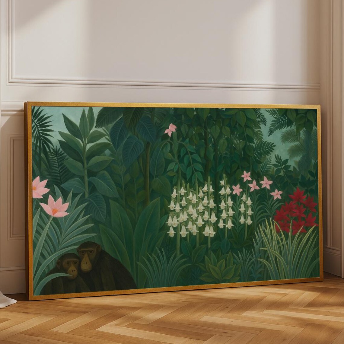 Henri Rousseau Equatorial Jungle Monkeys Tropical Botanical Art Poster