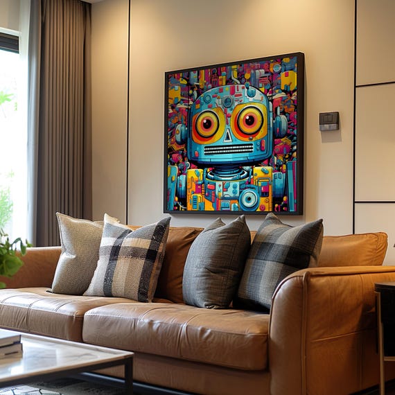 Maximalist Robot Art Highresolution Detail Futuristic Design Ai Illustration Artwork Modern Techinspired
