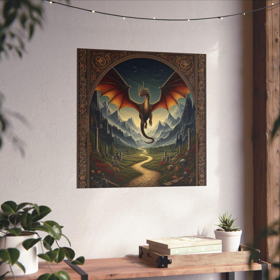 Fantasy Dragon Art Print Matte Vertical Posters For Home Decor Wall Art Gift For Fantasy Lovers Dragon Enthusiasts Mystical Decor - Image 4