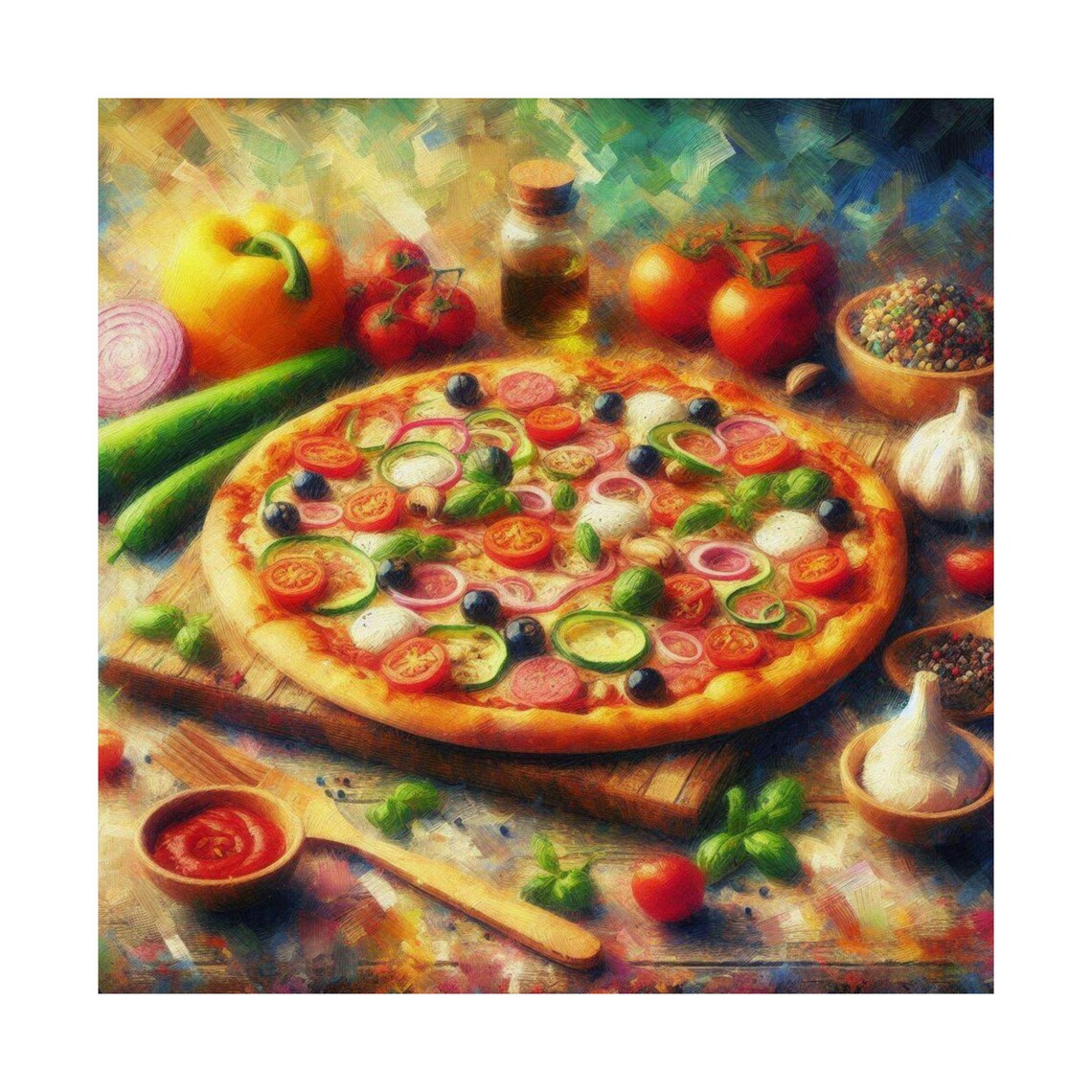Delicious Colorful Pizza Still Life for the Italian Kitchen Poster - Image 7