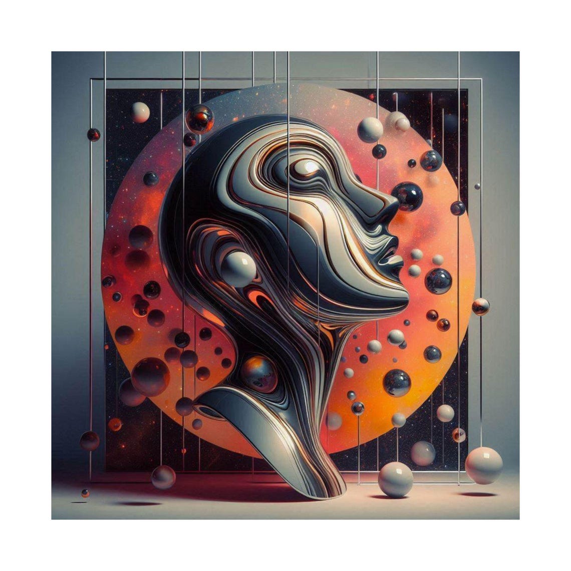 Cosmic Portrait Matte Vertical Posters Futuristic Wall Art Space Themed Decor Celestial Gift Modern Home Art - Image 7