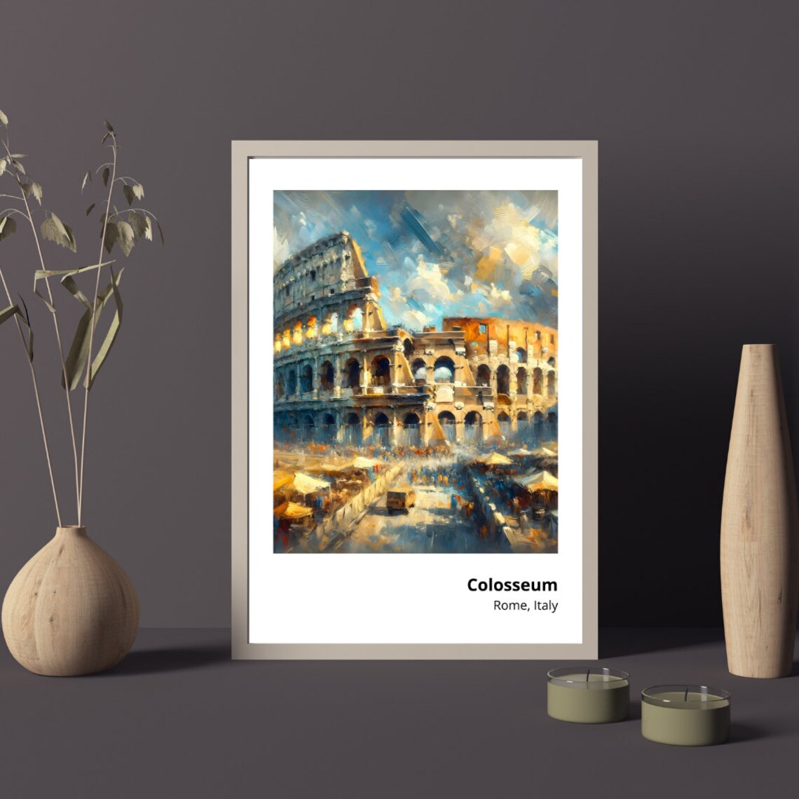 Colosseum Rome Italy Ancient Amphitheater Historic Art Poster - Image 2