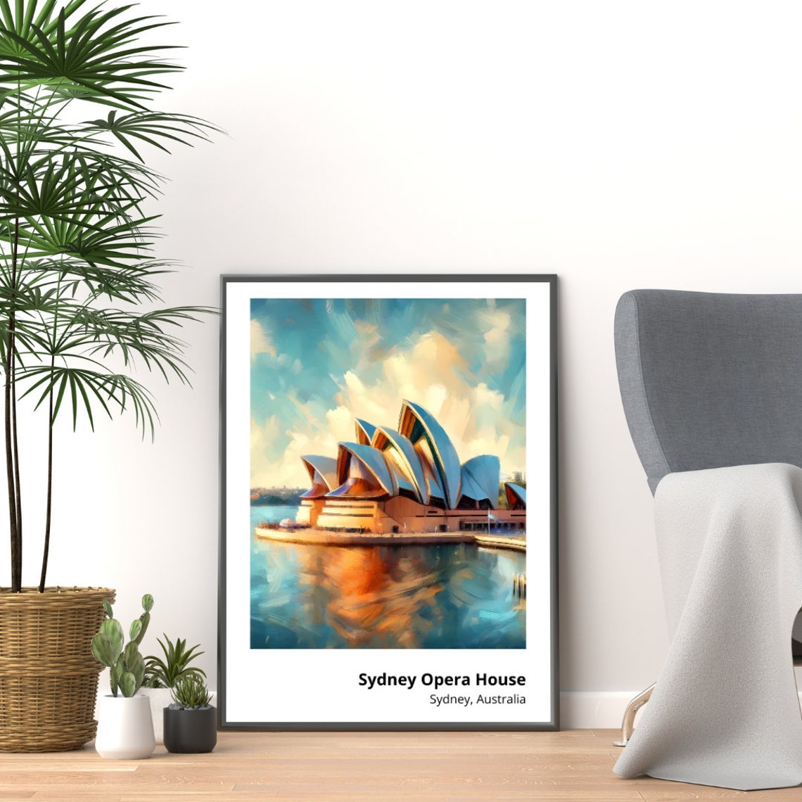 Sydney Opera House Australia Iconic Sails Harbor Reflection Art Poster - Image 4