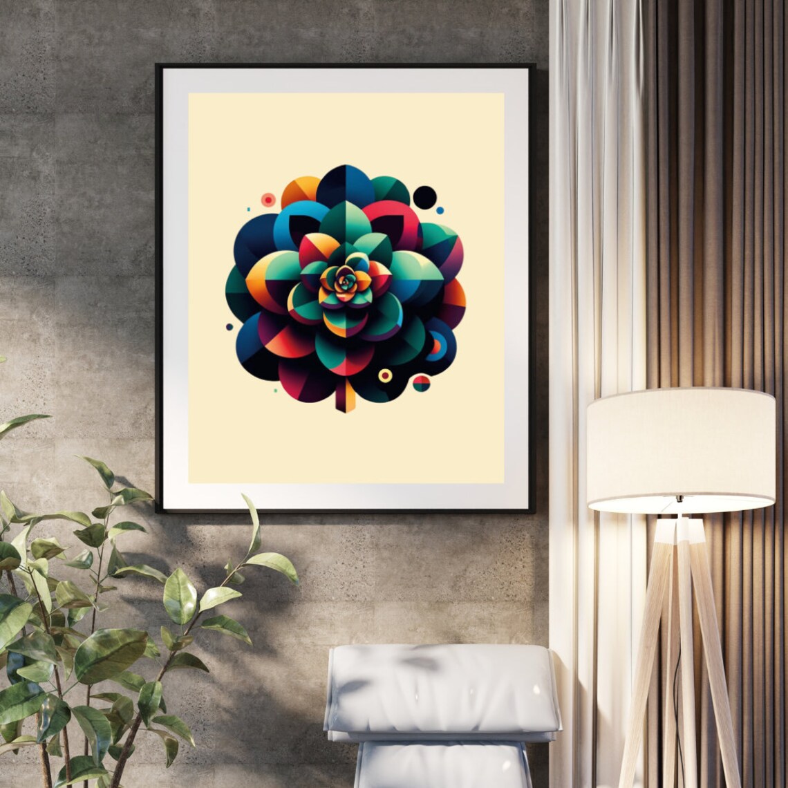 Kaleidoscope Bloom, Vibrant Spectrum Art Print - Image 3