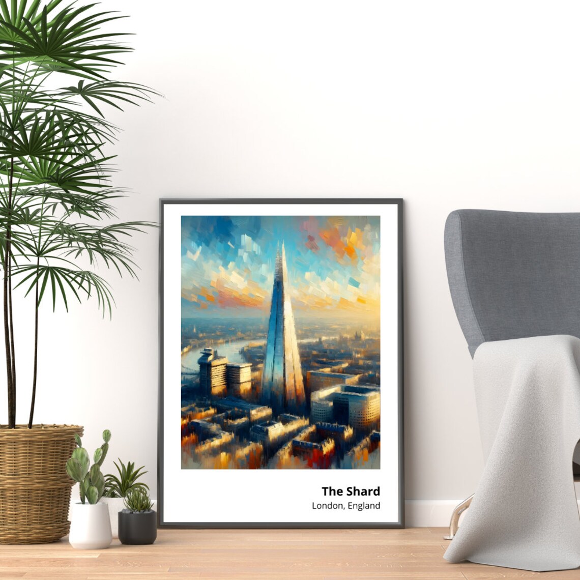 The Shard London England Modern Skyscraper Skyline Sunset View Poster - Image 5