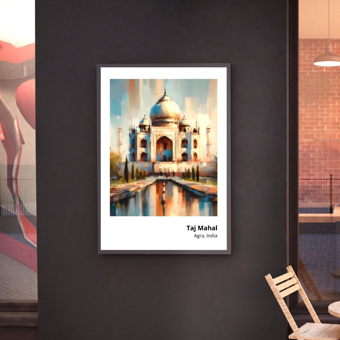 Taj Mahal Agra India Marble Mausoleum Reflection Serene Morning Poster