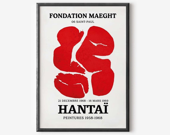 Simon Hantai Exhibition Poster Hantai Print Wall Art Museum Poster Abstract Art Print