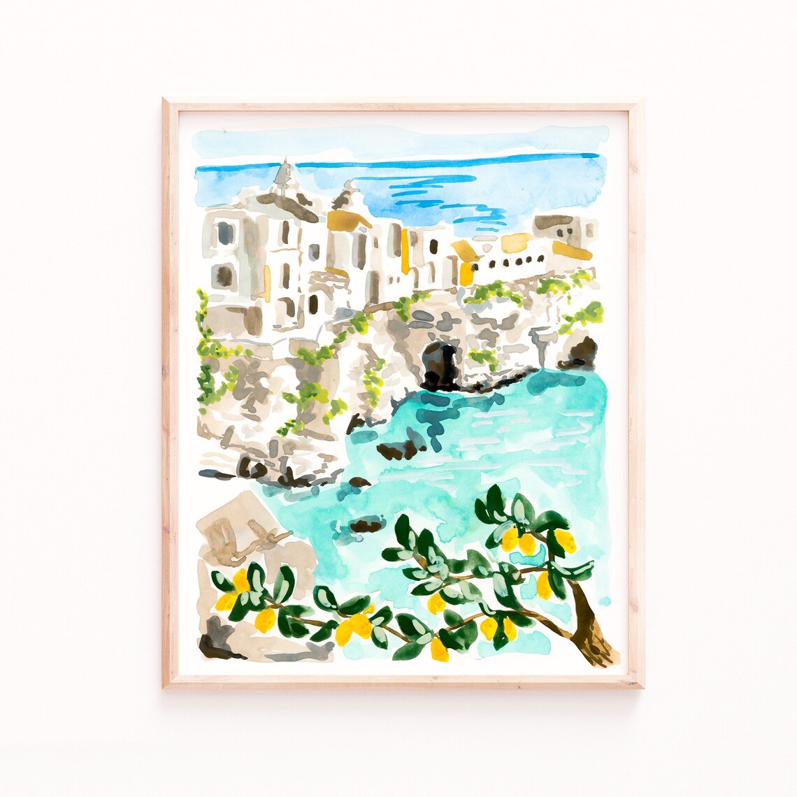 Puglia Italy Travel Poster, Gargano Peninsula