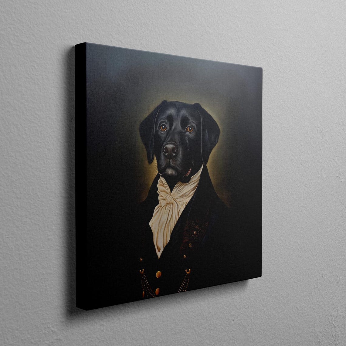Black Lab Aristocrat Portrait Ruffled Collar Vintage Style Poster - Image 2