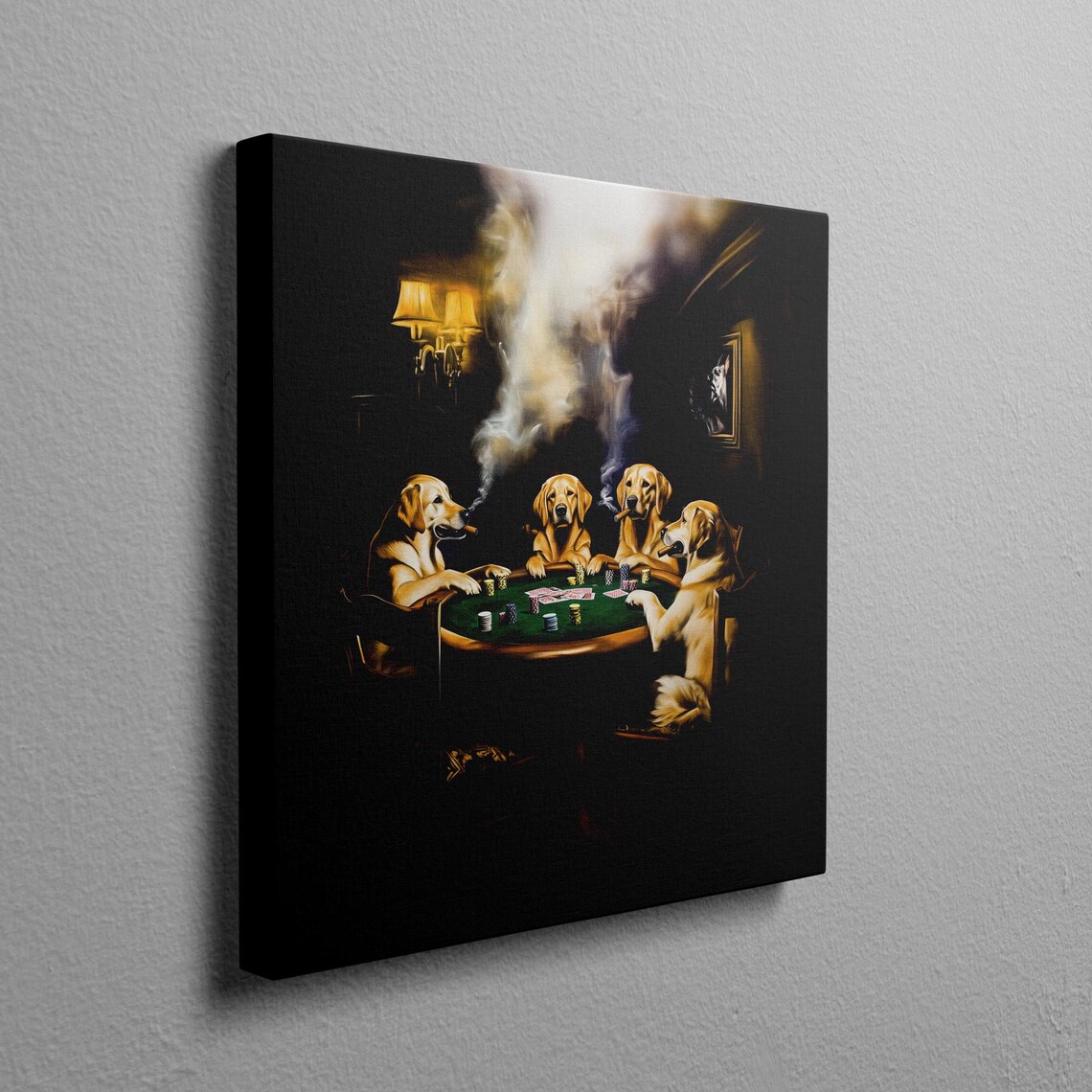 Labrador Poker Dog, Funny Game Room Art Print - Image 2