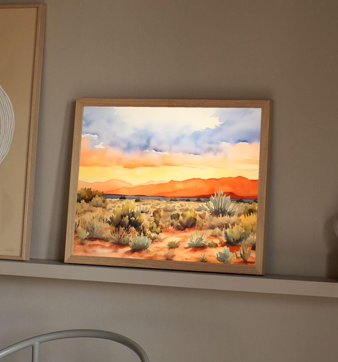 Sandia Mountains New Mexico Landscape Art Print - Image 2