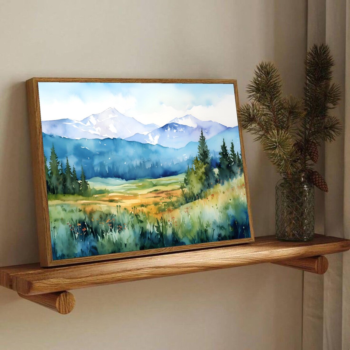 Uinta Mountains Watercolor Poster, Utah Wildflowers - Image 3