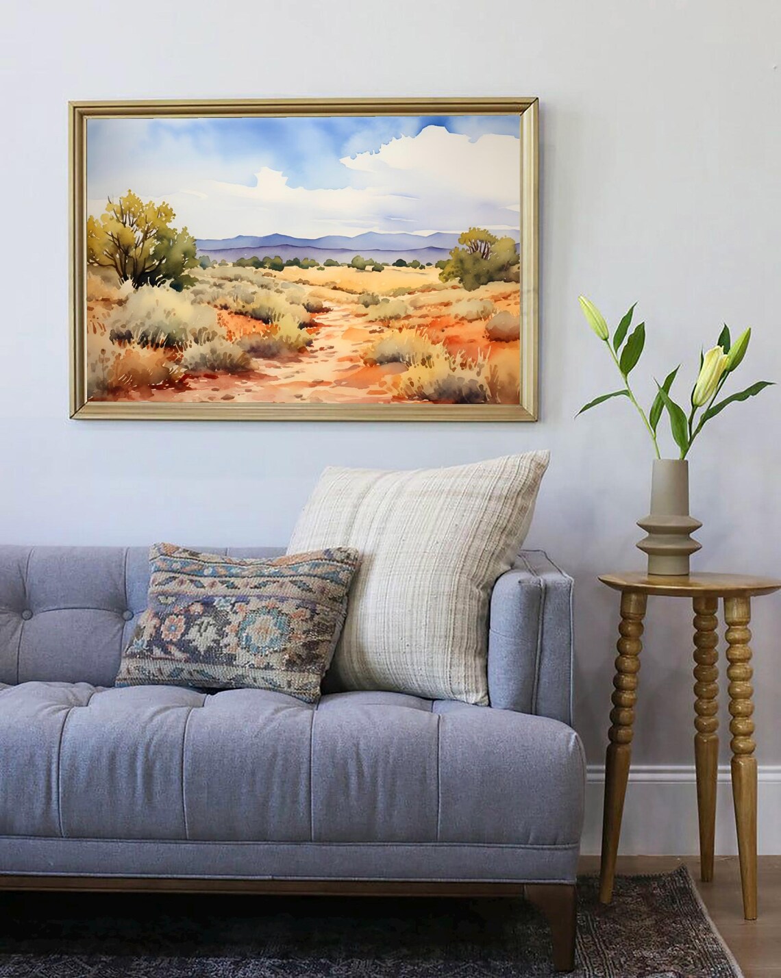 Hill Country Painting Texas Watercolor Travel Poster - Image 4