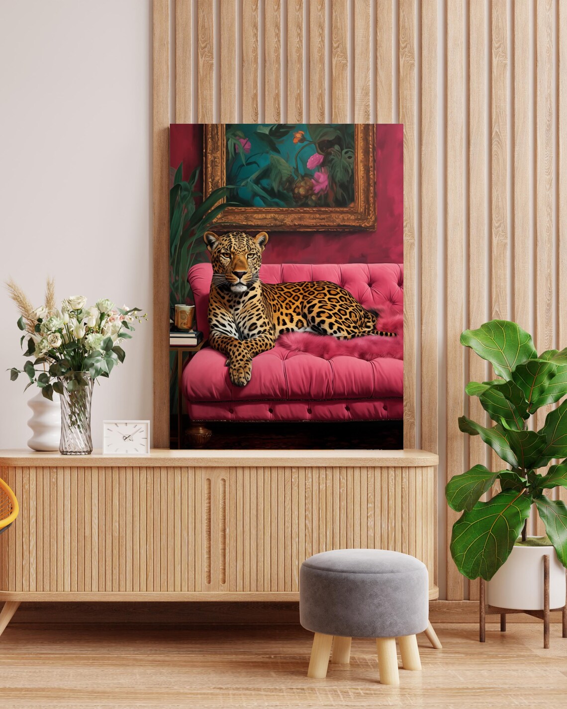 Leopard Print Leopard Poster, Maximalist Animal Art - Image 3