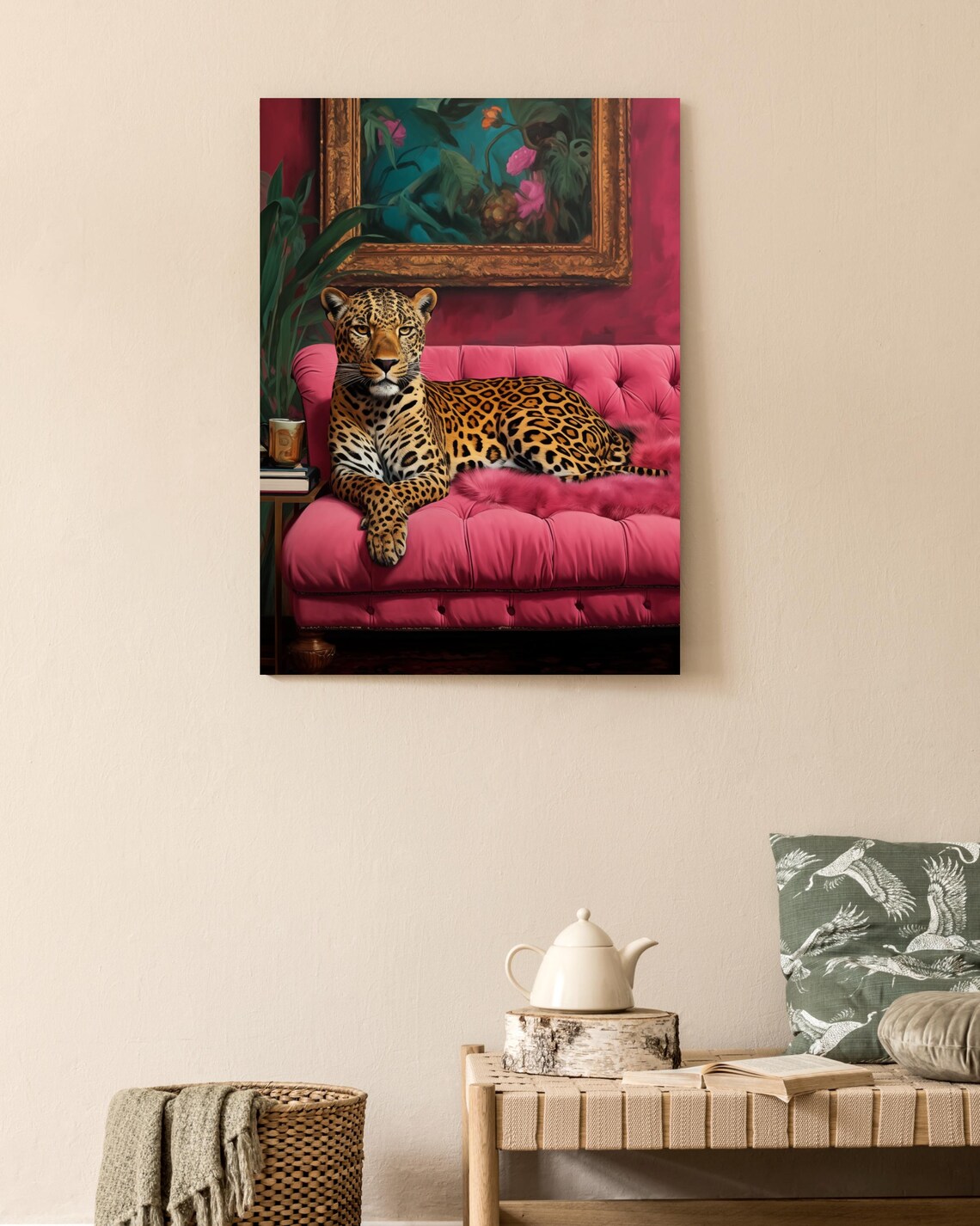 Leopard Print Leopard Poster, Maximalist Animal Art - Image 2