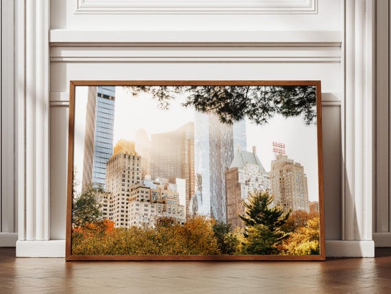 Nyc Autumn Skyline Print Central Park Fine Art Photography