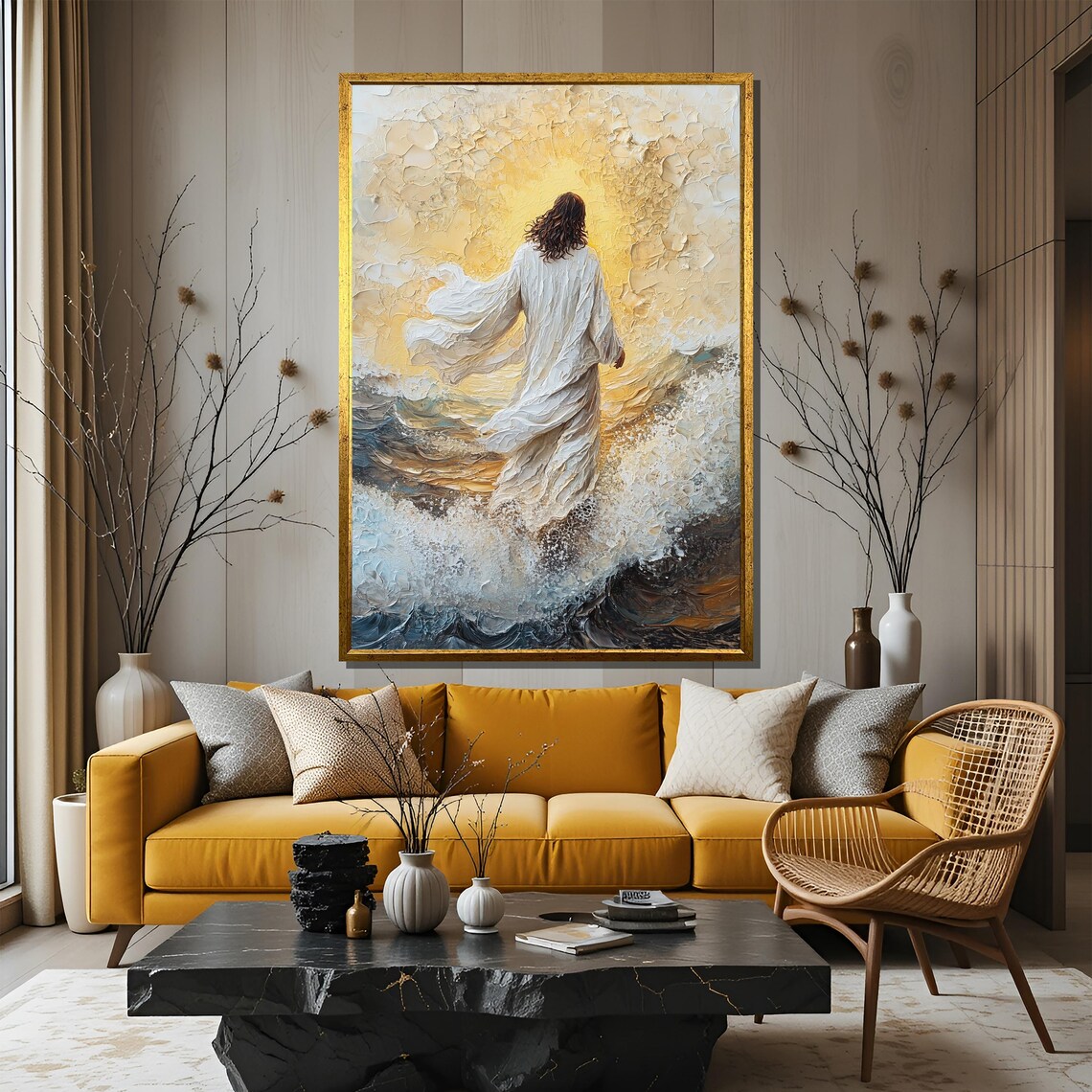 Jesus Walking On Water Religious Art Print - Image 3