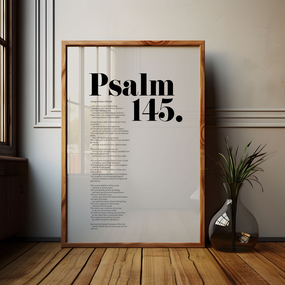 Psalm 145 Scripture Typography, Christian Art Print - Image 5