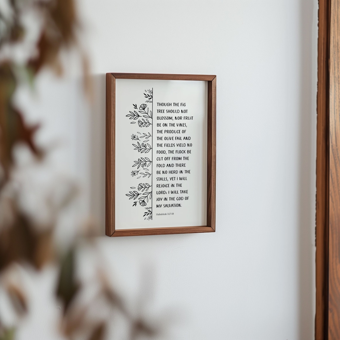 Habakkuk 3 Floral Bible Verse, Women Of Faith Art Print - Image 2