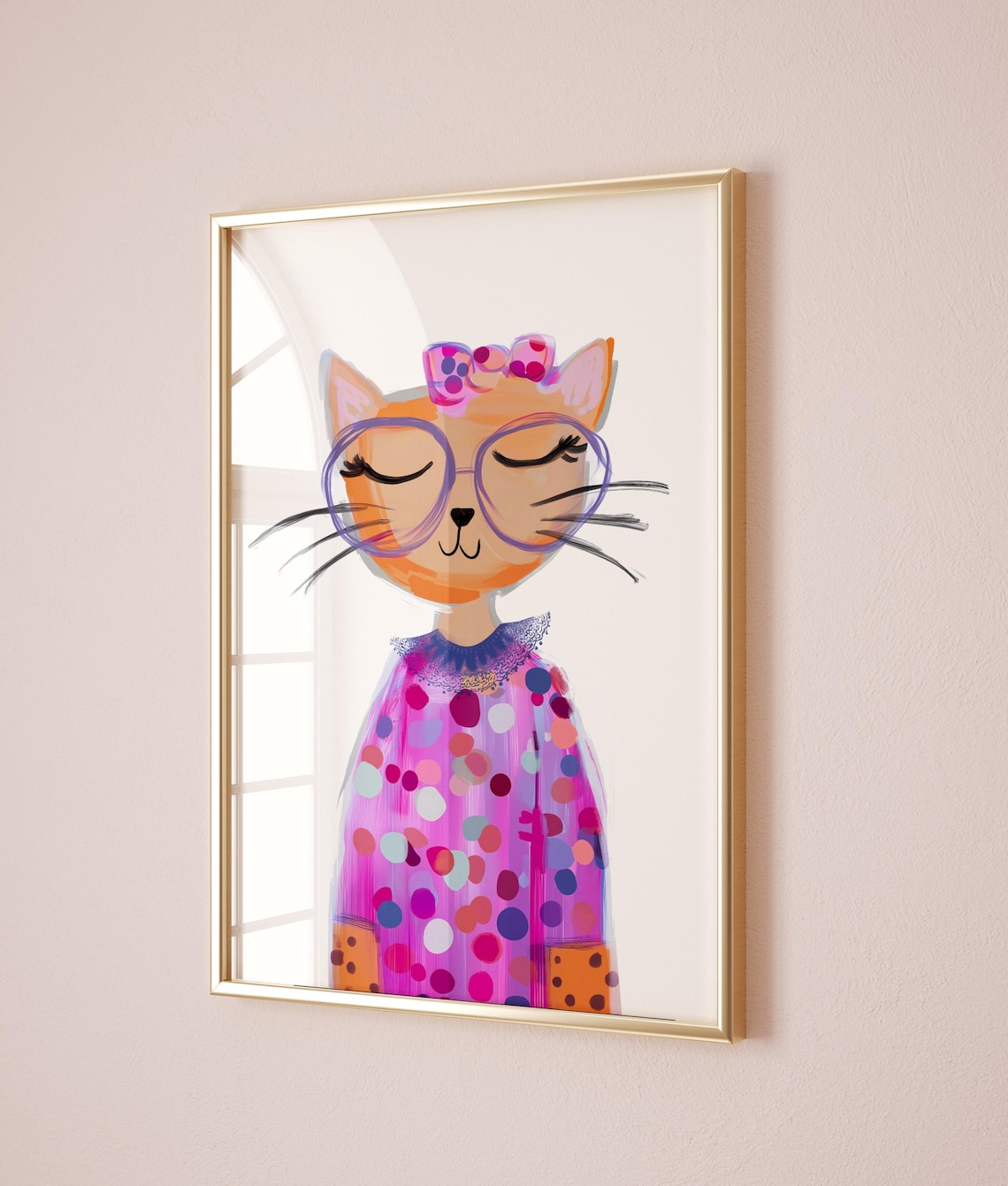 Stylish Cats Art Print, Modern Nursery Decor