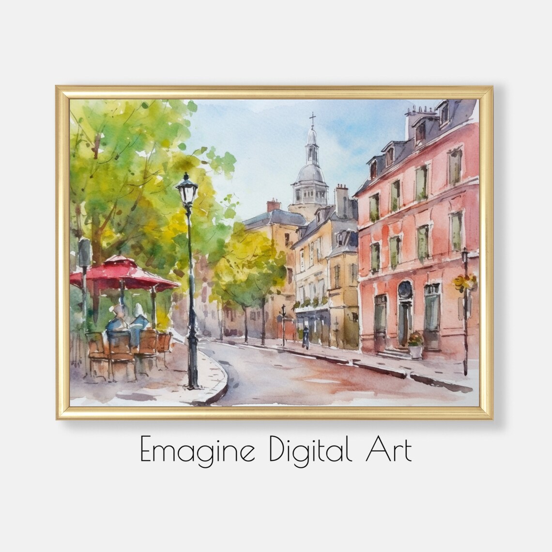 Rue De L'Abreuvoir In Paris Impressionist Art Print