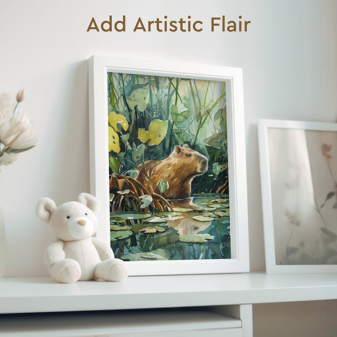 Capybara Mangrove Forest Wildlife Vintage Nature Poster - Image 2