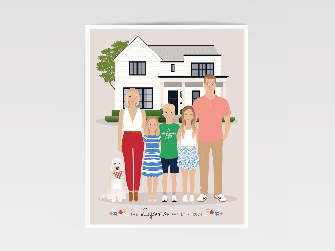 Additional Pet For Custom Family Portrait - Image 2