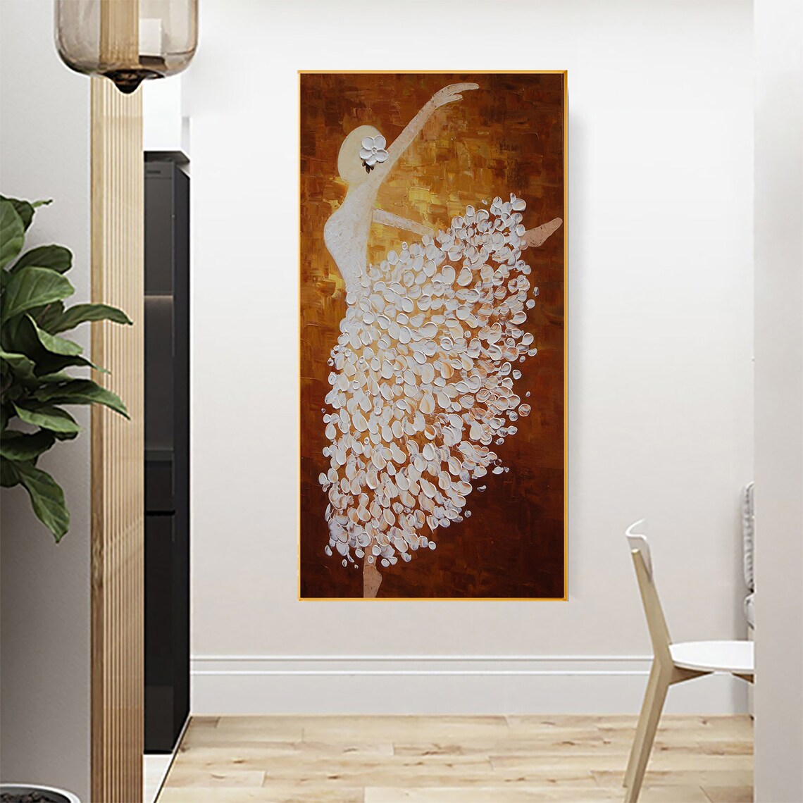 Ballerina Oil Painting, Living Room Art Print - Image 2