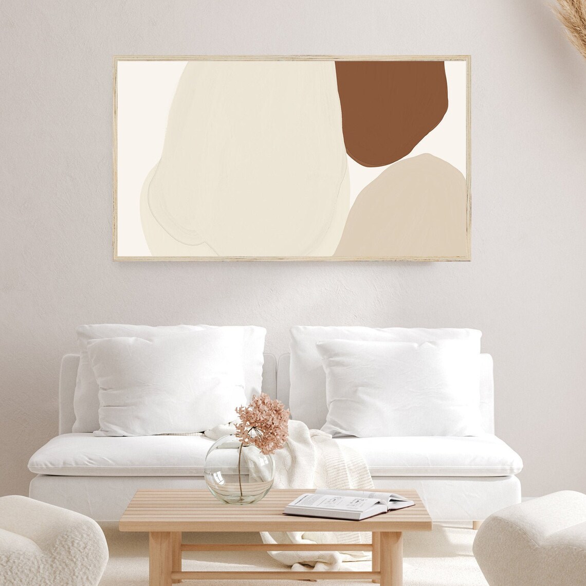 Abstract Shapes Watercolor Art Print, Contemporary - Image 3