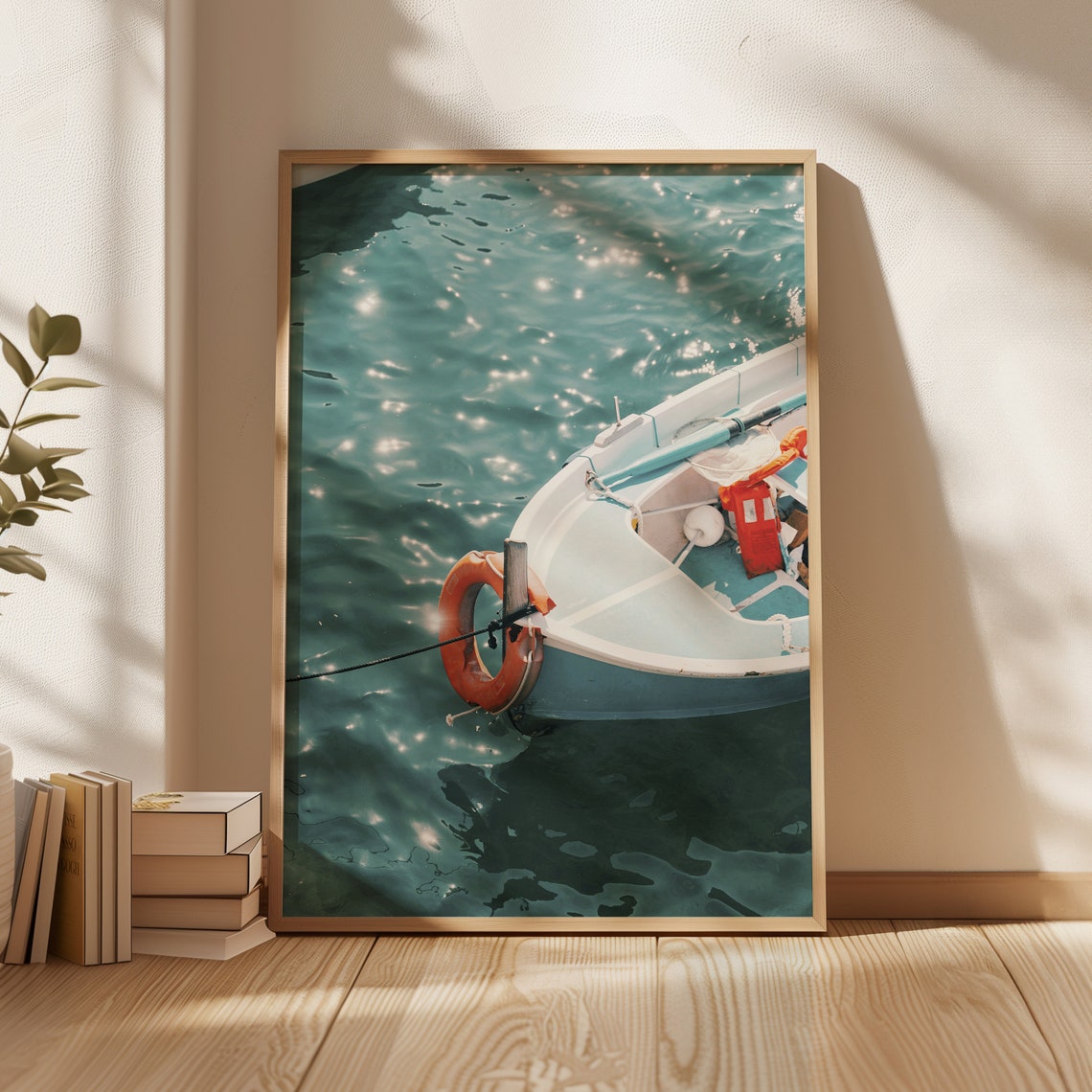 Italy Fishing Boat Print Italian Riviera Mediterranean Sea Boat Decor Amalfi Coast Fishing Poster Positano Fishing Village Art - Image 4
