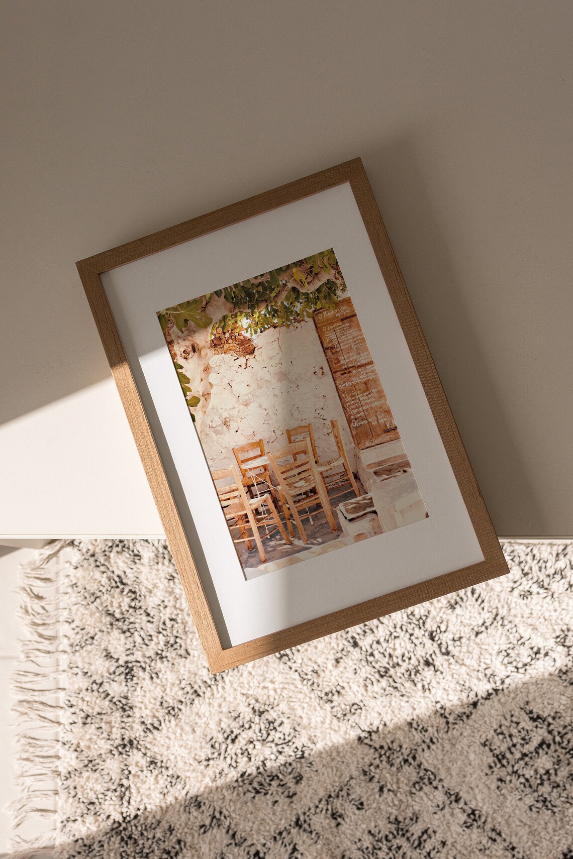 Taverna In Greece Oia Travel Poster, Greek Cafe - Image 3