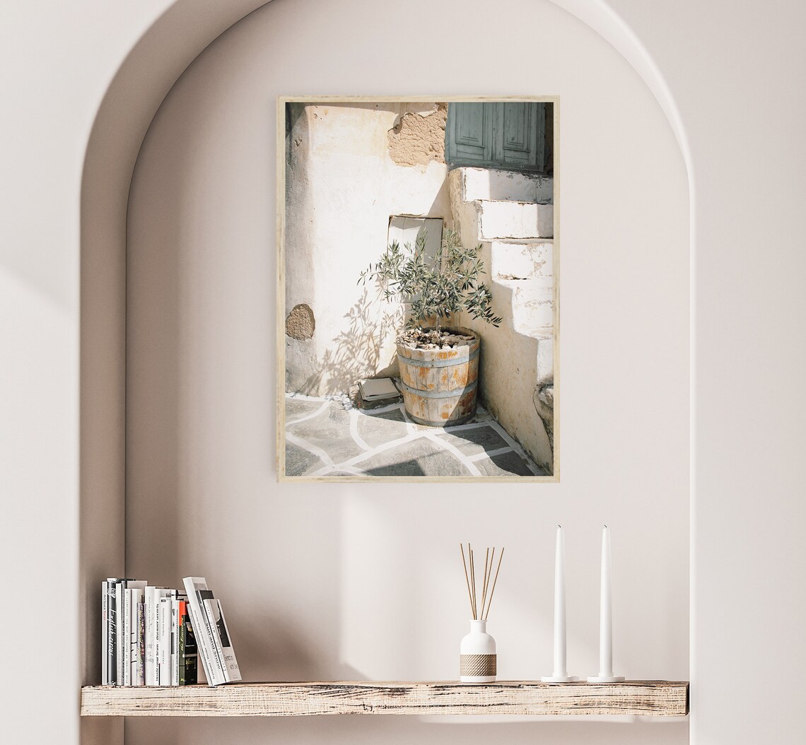 Puglia Italy Olive Tree Art Print, Ostuni Village - Image 2