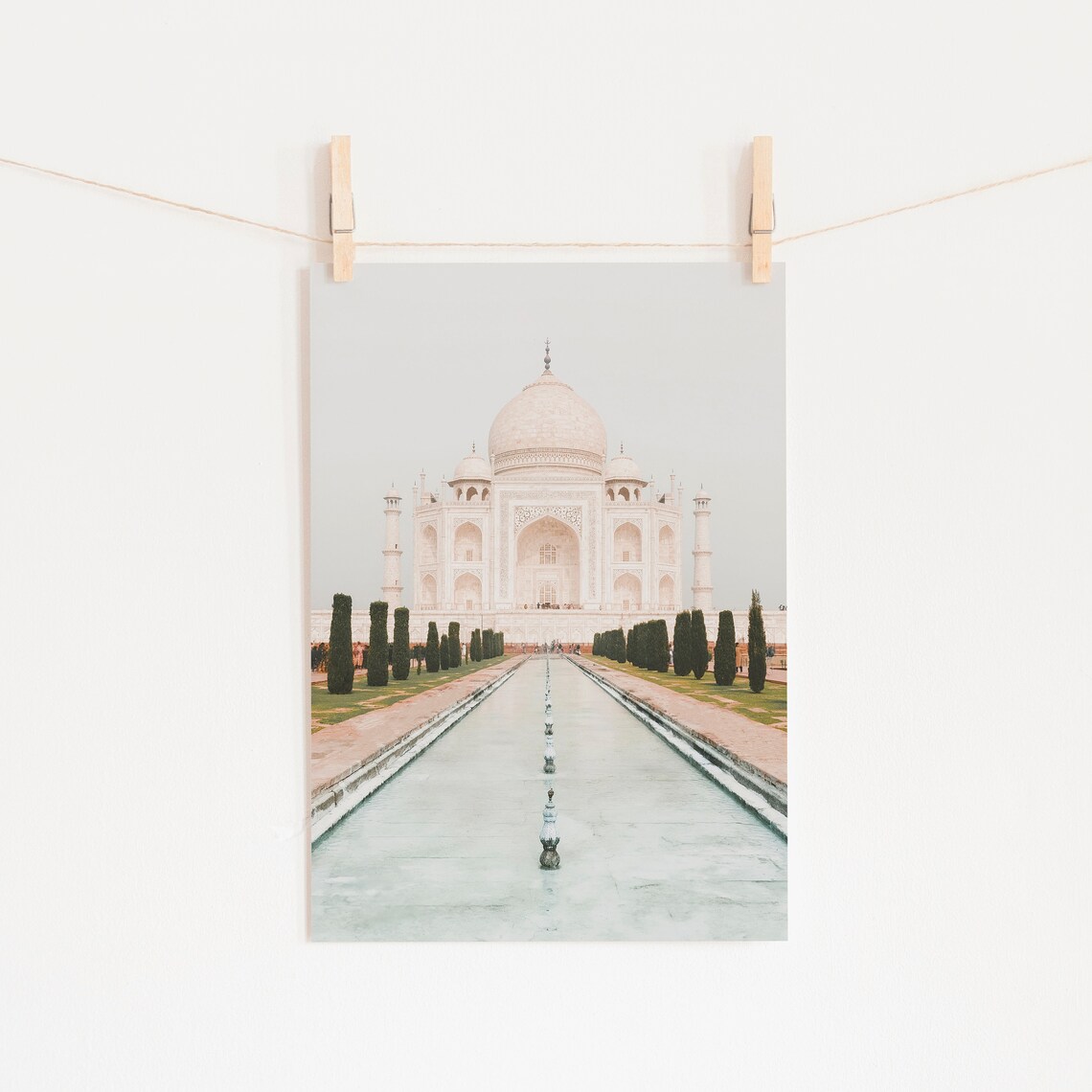 Taj Mahal Boho Travel Poster, Minimalist India Art - Image 2