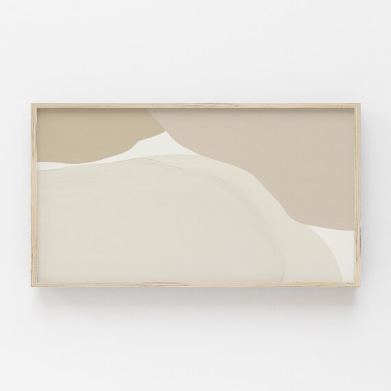 Abstract Beige Neutral Art Print for Frame TVs