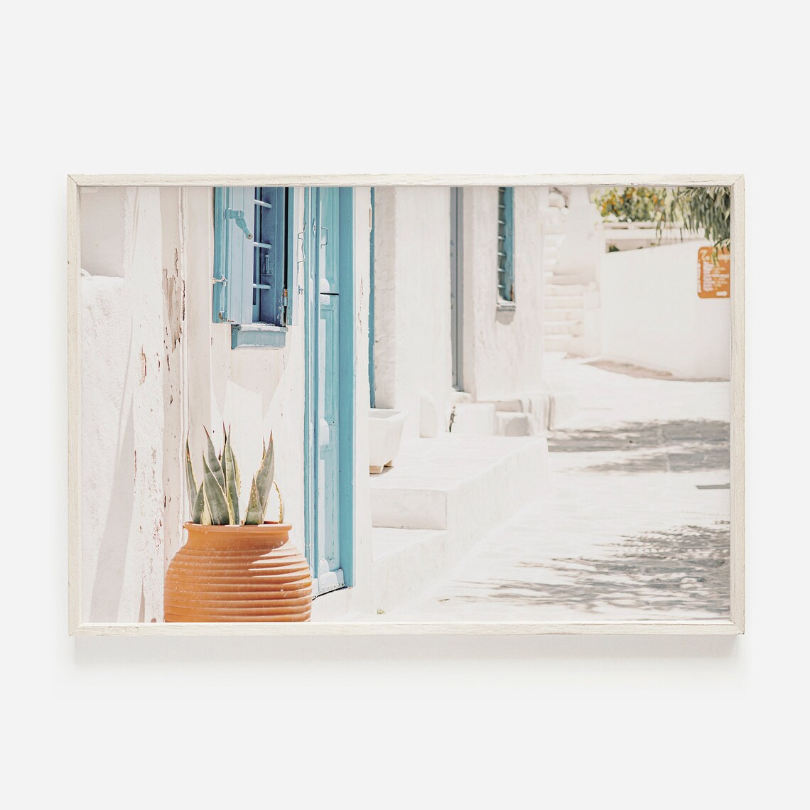 Oia Greece Travel Poster, Santorini Village