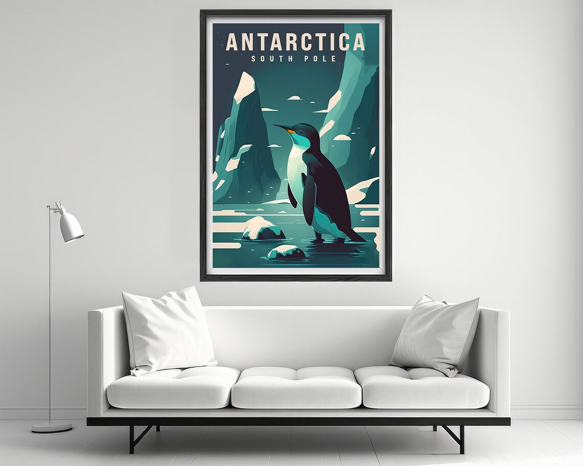 Antarctica Watercolor Travel Poster, Wall Art Print - Image 2