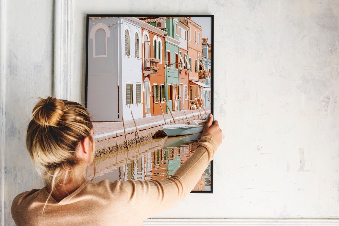 Burano Italy Travel Poster, Pastel Venice Print - Image 3