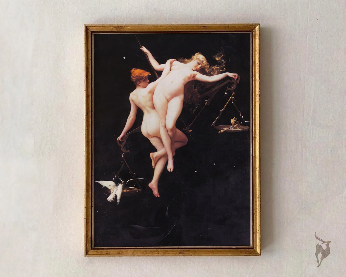Mythology Painting, Dark Academia Vintage Poster