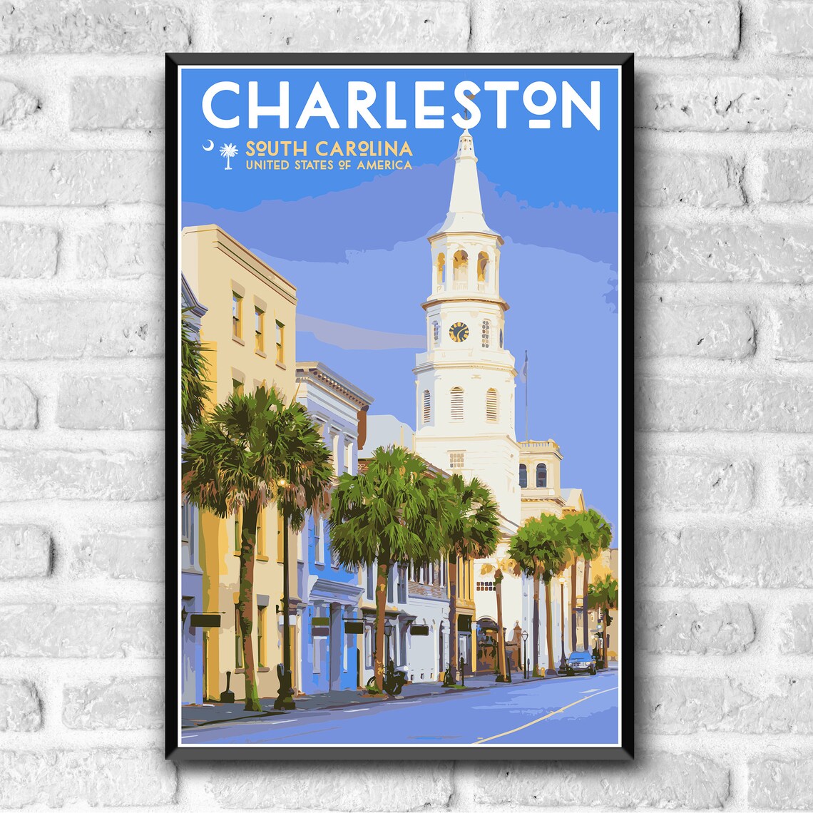 Charleston South Carolina Vintage Travel Poster Art Print - Image 3